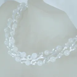 Necklace Gold filled 14K - Duo Moonstone-Satin white - Necklace Gold filled 14K - Gold filled 14K
